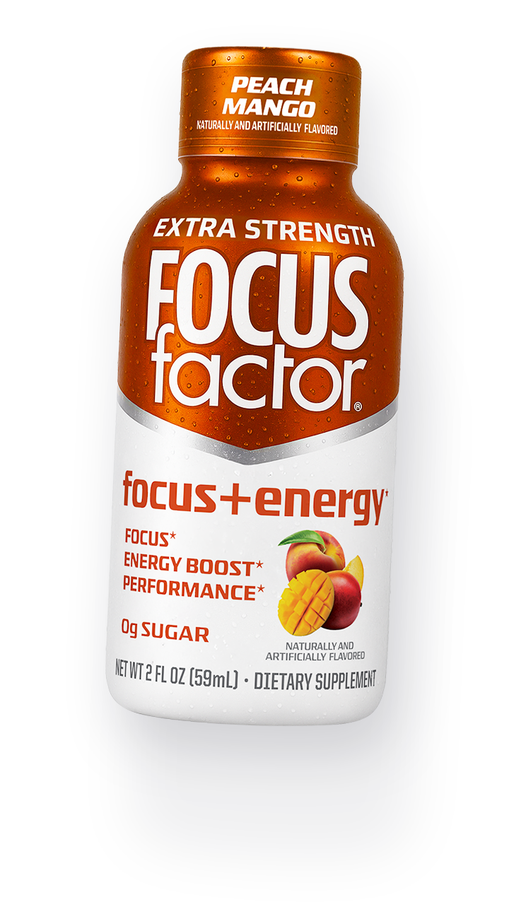 Focus + Energy Shot - Extra Strength - Peach Mango Flavor Focus + Energy Shot - Extra Strength - Peach Mango Flavor